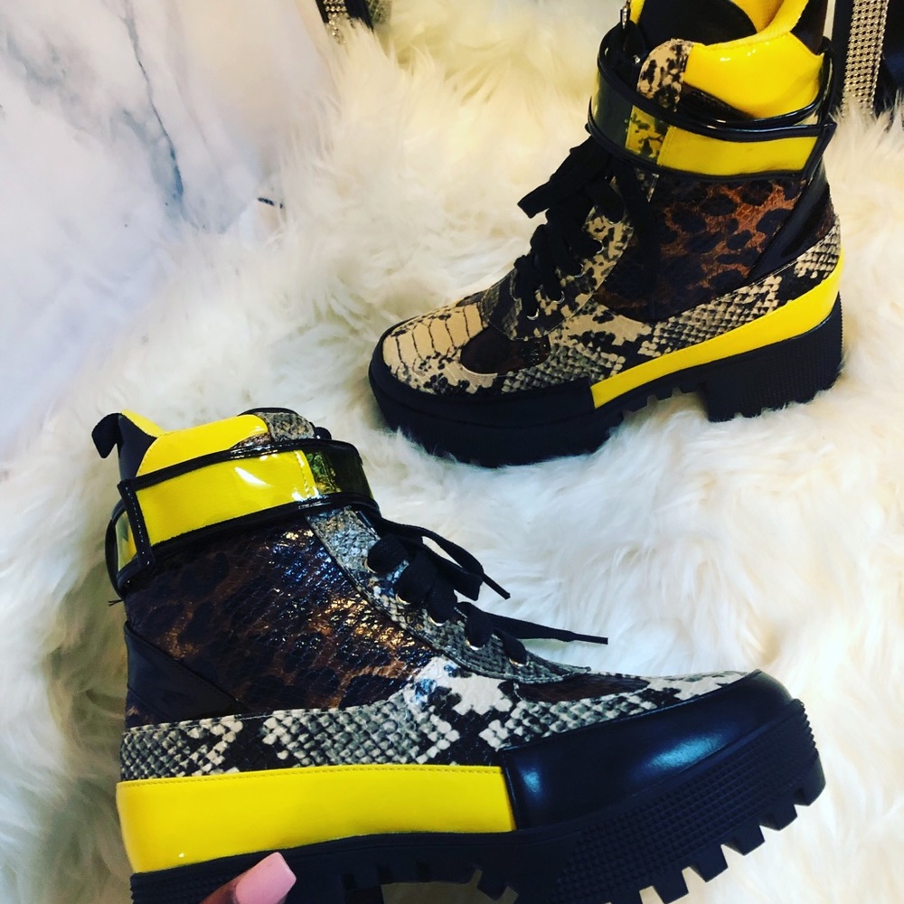 Python combat boots